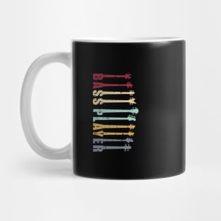 BASS PLAYER with bass guitar necks funny bassist gift Mug